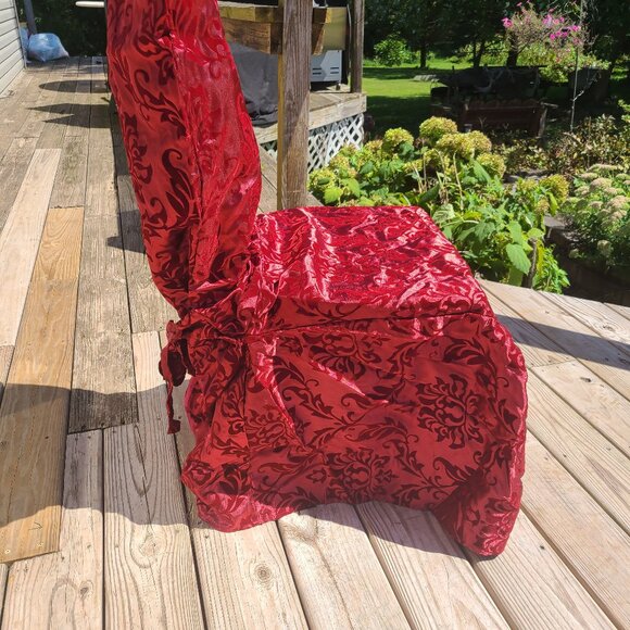 Other - Burgundy Dining Chair Slipcovers, set of 4
